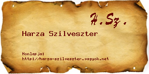 Harza Szilveszter névjegykártya