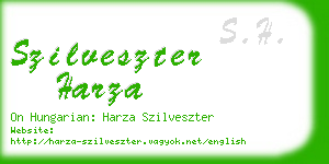 szilveszter harza business card